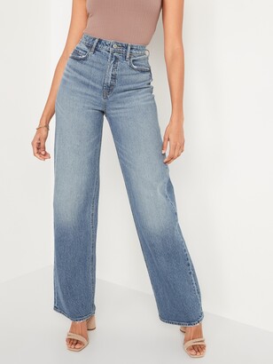 Old Navy Extra High-Waisted Wide-Leg Jeans for Women - ShopStyle