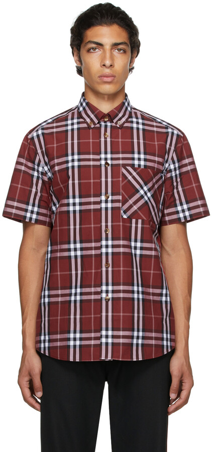 Burberry Red Check Men's Shirts | Shop the world's largest 