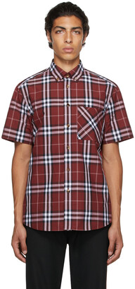 Burberry red button up Clearance
