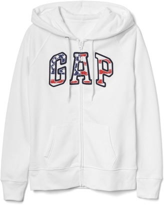 Gap Americana logo zip hoodie