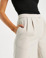 Thumbnail for your product : NA-KD long city shorts in off white