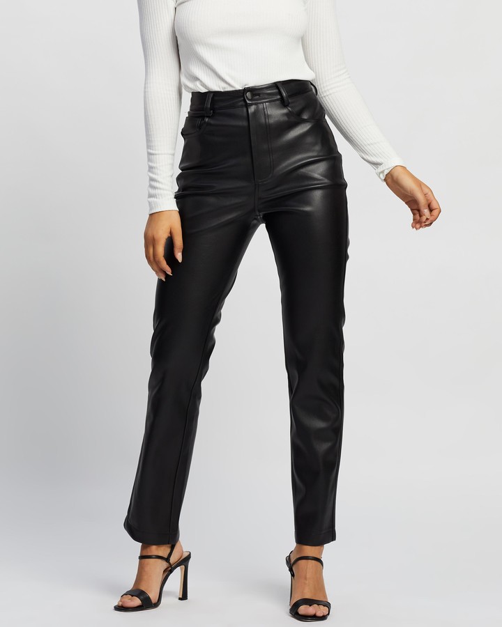 Leather Look Pants | Shop the world's largest collection of fashion |  ShopStyle Australia