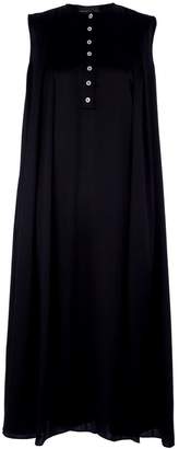 Adelina Rusu Black Hammered Silk Satin Dress