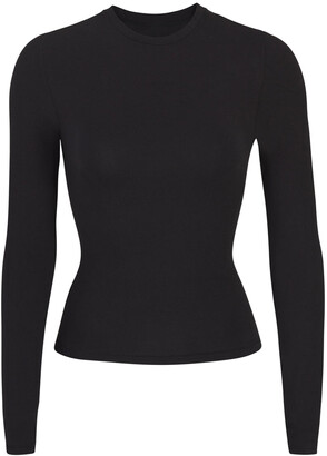 SKIMS Cotton Jersey Long Sleeve T-Shirt - ShopStyle Plus Size Tops