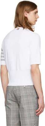 Thom Browne White Trompe Loeil Four Bar T-shirt