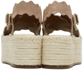 Thumbnail for your product : Chloé Pink Suede Espadrilles Platform Sandals
