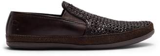 Base London Stage Leather Weave Loafer