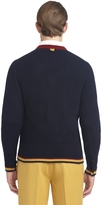 Thumbnail for your product : Brooks Brothers Cashmere Cable Knit V-Neck Sweater