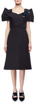 Thumbnail for your product : DELPOZO Bow-Bodice Wool-Silk A-Line Cocktail Dress