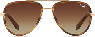 Quay All In 49mm Mini Aviator Polarized Gradient Sunglasses
