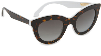 Victoria Beckham Layered Cat Eye Sunglasses