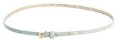 Thumbnail for your product : Ivanka Trump mint faux patent leather grommet detail skinny belt