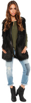 Thumbnail for your product : Jet by John Eshaya Fur Vest with Leather Trim