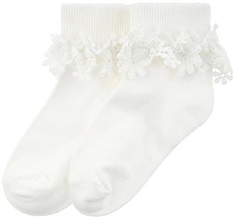 Monsoon Girl Flower Lace Socks