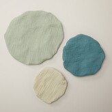 Thumbnail for your product : Oui Set Of 3 Cotton Muslin Bowl Covers, Cool Tones