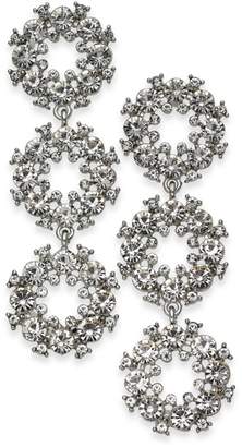 INC International Concepts Silver-Tone Pavandeacute; Circle Triple Drop Earrings, Created for Macy's