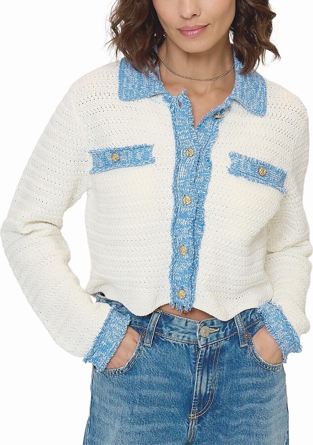 Central Park West Women's Rose Scallop Edge Sweater