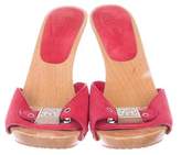 Thumbnail for your product : Chanel CC Peep-Toe Clogs
