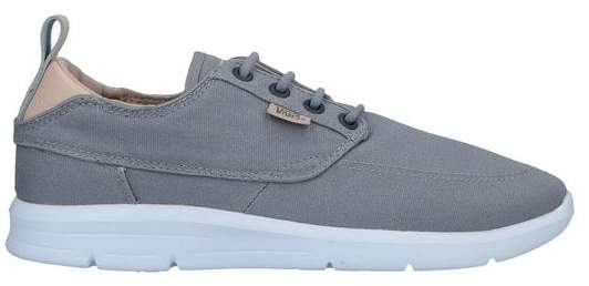 Vans Grey Leather Shoes For Men Shopstyle Uk