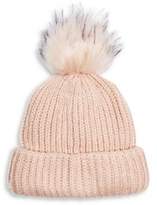 Thumbnail for your product : Topshop Faux Fur Pom Knit Beanie