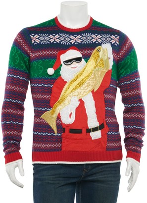 tall ugly christmas sweater fishing degrees santa sweaters shopstyle kohl