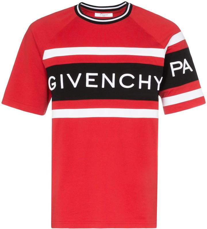 givenchy red logo t shirt