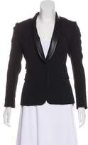 Thumbnail for your product : Neil Barrett Leather-Trimmed Wool Blazer
