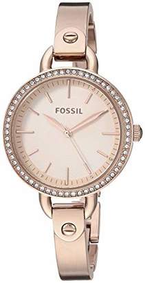 Fossil Women's Classic Minute Quartz Watch with Stainless-Steel-Plated Strap