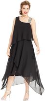 Thumbnail for your product : Alex Evenings Plus Size Asymmetrical Tiered Dress