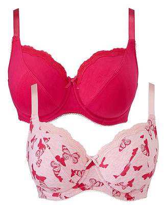 Pretty Secrets 2 Pack Sophie Full Cup Wired Bras