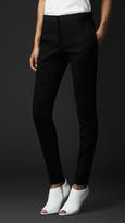 Thumbnail for your product : Burberry Bonded Crêpe Straight Leg Trousers