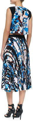 Elizabeth and James Caident Pleated Printed Skirt