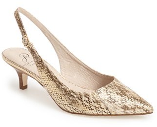 Adrianna Papell 'Luna' Snakeskin Embossed Leather Pointy Toe Pump (Women)