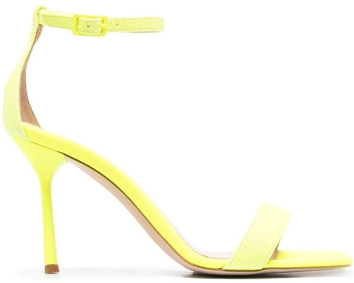 yellow ankle strap pumps