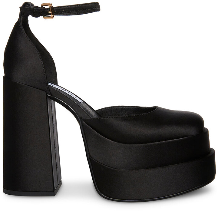 Steve Madden Charlize Black Satin - ShopStyle Sandals