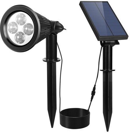 Fresh Fab Finds Solar Spotlight Outdoor Waterproof Dusk to Dawn Garden Lamp - Black - One size