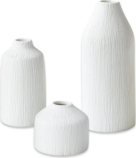 Kate Aspen® White Boho Ceramic Bud Vase Set