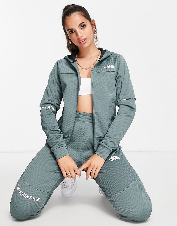 womens grey north face tracksuit