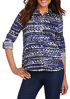 Thumbnail for your product : Westbound Geometric Zigzag-Stitch Shirt