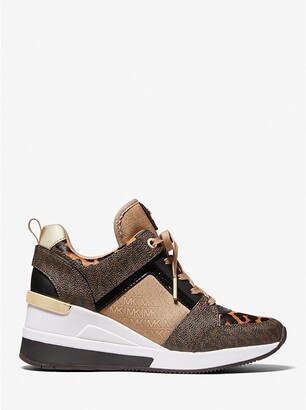 Michael Kors Georgie Logo Jacquard and Printed Calf Hair Trainer -  ShopStyle Sneakers & Athletic Shoes