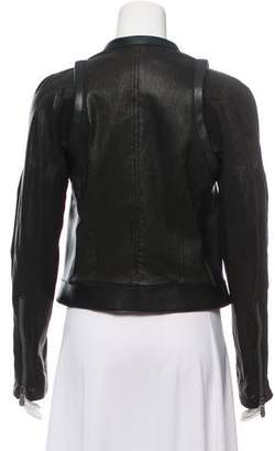 Balenciaga Button-Up Leather Jacket