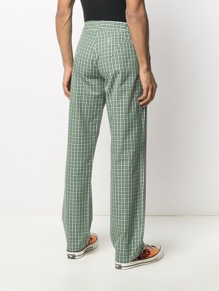 Walter Van Beirendonck Pre-Owned Royal check straight-leg trousers