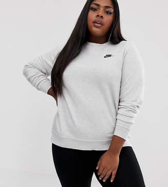 Nike Plus off white club fleece crew neck sweatshirt