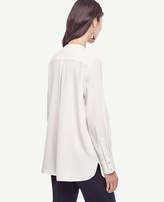 Thumbnail for your product : Ann Taylor Petite Crepe Lace Up Tunic