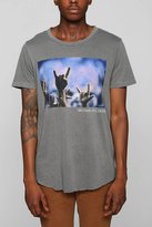 Thumbnail for your product : Junk Food 1415 Junk Food Michael Halsband Rock Out Raw Curved Hem Tee