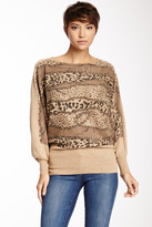 Thumbnail for your product : Sisters Embellished Print Dolman Sleeve Sweater