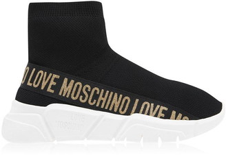 Love Moschino Band Logo Sock Trainers