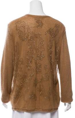 Ralph Lauren Collection Cashmere-Blend Embellished Sweater