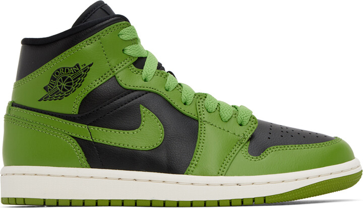 mens black and green jordans