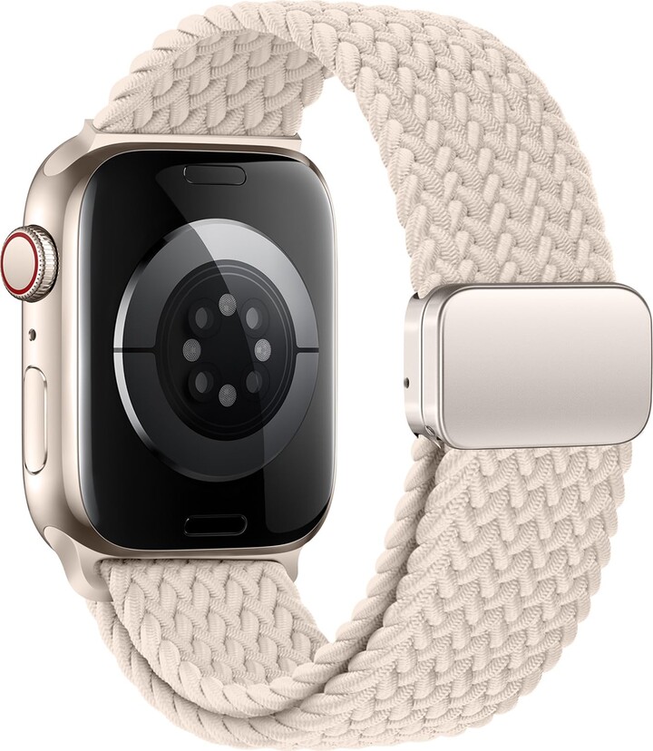 None Braided Band For Apple Watch Strap 44mm 40mm 45mm 46mm 49mm 41mm 38 Magnetic Nylon Bracelet iWatch series se 7 6 8 9 10 Ultra 2